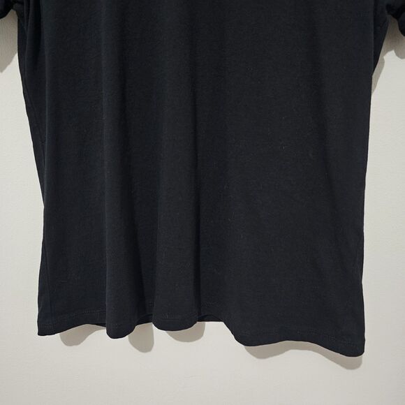 INC International Concepts - T-Shirt Ruffled Collar - Size M - Black - 100Cotton - Picture 6 of 9